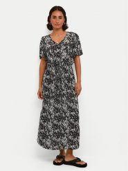 Kaffe Sukienka letnia Amber 10508624 Czarny Relaxed Fit. Czarne sukienki damskie Kaffe, bez wzorów, z wiskozy, bez ramiączek. Za 199.99 zł.