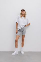 KOLARKI SUZANE JASNO SZARE L - Flawless. Szare szorty damskie Flawless, bez wzorów, z bawełny. Za 150.00 zł.
