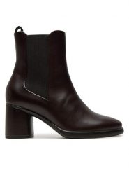 ECCO Botki Sculpted Lx 55 22270301178 Brązowy. Brązowe botki damskie ECCO, ze skóry, bez obcasa, na słupku, bez zapięcia. Za 659.99 zł.