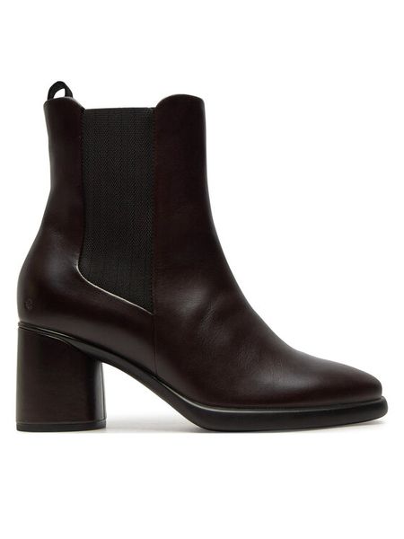 ECCO Botki Sculpted Lx 55 22270301178 Brązowy. Brązowe botki damskie ECCO, ze skóry, bez obcasa, na słupku, bez zapięcia. Za 559.99 zł.