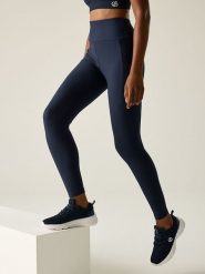 Dare 2b Legginsy funkcyjne "Hustle" w kolorze granatowym rozmiar: 42. Niebieskie legginsy damskie Dare 2b, bez wzorów, z materiału. Za 114.17 zł.