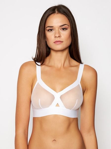 DKNY Biustonosz bezfiszbinowy DK4084 Biały. Białe biustonosze DKNY, bez wzorów, z syntetyku. Za 139.99 zł.