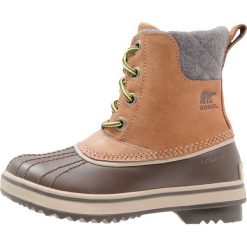 Sorel SLIMPACK II LACE Śniegowce light brown. Brązowe buty zimowe chłopięce Sorel, z materiału. W wyprzedaży za 351.20 zł.