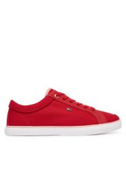 Tommy Hilfiger Tenisówki Th Low Vulc FW0FW09390 Czerwony. Czerwone obuwie sportowe damskie Tommy Hilfiger, z materiału, bez zapięcia, tenisowe. Za 329.99 zł.