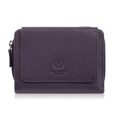 Portfel damski skórzany fioletowy duży w orientacji poziomej z RFID Paolo Peruzzi SL-07-VI. Fioletowe portfele damskie PAOLO PERUZZI, bez wzorów, ze skóry. Za 89.00 zł.