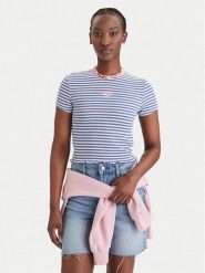 Roxy T-Shirt Bright Lights ERJKT04395 Niebieski Slim Fit. Niebieskie t-shirty damskie Roxy, xs, bez wzorów, z bawełny, bez kołnierzyka. Za 149.99 zł.