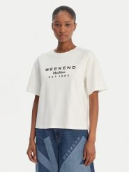 Weekend Max Mara T-Shirt Sabato 2615941112 Biały Regular Fit. Białe t-shirty damskie Weekend Max Mara, m, bez wzorów, z bawełny, bez kołnierzyka. Za 679.99 zł.