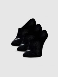 4F Skarpetki casual stopki (3-pack) damskie - czarne 35-38. Czarne skarpetki damskie 4F, bez wzorów, z bawełny. Za 44.99 zł.