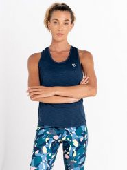 Dare 2b Top sportowy "Modernize II" w kolorze granatowym rozmiar: 44. Niebieskie koszulki sportowe damskie Dare 2b, bez wzorów, z materiału, bez ramiączek, outdoorowe. Za 61.45 zł.