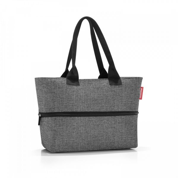 Torba shopper e1 twist silver. Szare shopper bag Reisenthel, bez wzorów, z materiału, na ramię, duże, bez dodatków. Za 135.90 zł.
