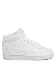 Nike Sneakersy Court Vision Mid CD5436 100 Biały. Białe obuwie sportowe damskie Nike, ze skóry, bez zapięcia. Za 329.99 zł.