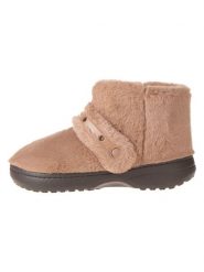 Crocs Botki "Classic Unfurgettable" w kolorze beżowym rozmiar: 38/39. Brązowe botki damskie Crocs, z materiału, bez obcasa, bez zapięcia. Za 189.95 zł.