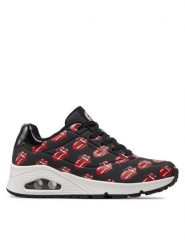 Skechers Sneakersy Uno-Say It Loud 177964/BKRD Czarny. Czarne obuwie sportowe damskie Skechers, z materiału, bez zapięcia. Za 299.99 zł.