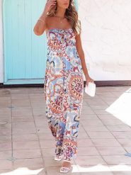 Milan Kiss Kombinezon w kolorze błękitno-pomarańczowym rozmiar: XL. Niebieskie kombinezony damskie Milan Kiss, xl, bez wzorów, bez kołnierzyka, bez ramiączek. Za 109.26 zł.