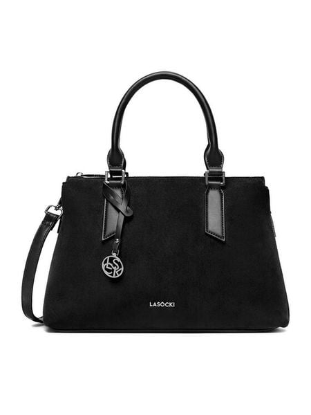 Lasocki Torebka C-LSK-L-014-08 Czarny. Czarne torebki klasyczne damskie Lasocki, z materiału, bez dodatków. Za 219.99 zł.