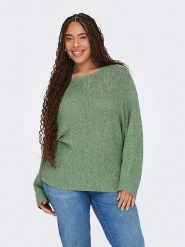 ONLY Carmakoma Sweter "Geena" w kolorze zielonym rozmiar: 46/48. Zielone swetry klasyczne damskie Only Carmakoma, ze splotem, bez kołnierzyka. Za 65.69 zł.