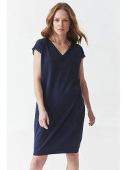 TATUUM Sukienka "Kokena" w kolorze granatowym rozmiar: XXL. Niebieskie sukienki damskie TATUUM, bez wzorów, z koronki, bez ramiączek. Za 185.32 zł.