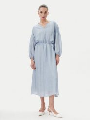 Bruuns Bazaar Sukienka letnia Sinapsis Cata BBW4441 Niebieski Loose Fit. Niebieskie sukienki damskie Bruuns Bazaar, bez wzorów, z wiskozy, bez ramiączek. Za 699.99 zł.