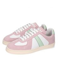 MELVIN & HAMILTON Skórzane sneakersy "Milani 1" w kolorze biało-jasnoróżowo-zielonym rozmiar: 42. Białe obuwie sportowe damskie Melvin & Hamilton, ze skóry, bez zapięcia. Za 437.17 zł.