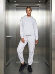 Bluza hoodie Active - szary. Szare bluzy damskie Sinsay, l, bez wzorów, bez kaptura. Za 39.99 zł.