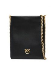 PINKO Torebka Flat Satchel AI 25-26 PCPL 105352 A0QO Czarny. Czarne torebki wieczorowe damskie Pinko, bez wzorów, ze skóry, bez dodatków. Za 1,059.00 zł.