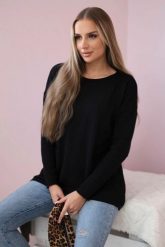 Sweter z kieszeniami z przodu czarny. Czarne swetry klasyczne damskie KESI, na jesień, l, z jeansu, bez kołnierzyka, plus size. Za 178.78 zł.