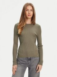 Guess Sweter W5YR08 Z0040 Zielony Regular Fit. Zielone swetry klasyczne damskie Guess, xxl, z syntetyku, bez kołnierzyka. Za 279.99 zł.