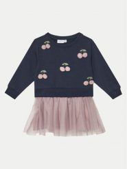 NAME IT Sukienka codzienna Bjanca 13238956 Granatowy Regular Fit. Niebieskie sukienki dziewczęce Name it, bez wzorów, z bawełny, bez ramiączek, proste. Za 69.99 zł.