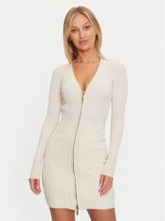 Marciano Guess Sukienka dzianinowa 4BGK91 5661Z Écru Slim Fit. Sukienki damskie Marciano Guess, z aplikacjami, z dzianiny, bez ramiączek. Za 579.99 zł.