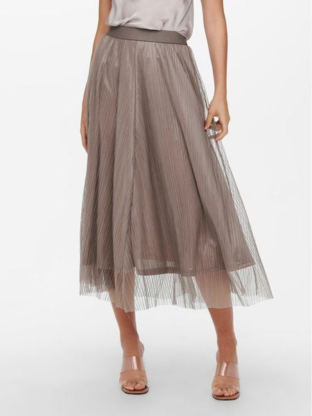 ONLY Spódnica midi 15214303 Brązowy Regular Fit. Brązowe spódnice damskie Only, m, bez wzorów, z syntetyku, midi. Za 129.99 zł.