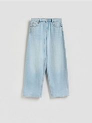 Jeansy baggy - niebieski. Niebieskie jeansy damskie Reserved. Za 139.99 zł.
