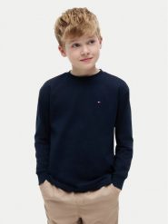 Tommy Hilfiger Bluzka Essential KB0KB09846 Granatowy Regular Fit. Niebieskie t-shirty i koszulki chłopięce Tommy Hilfiger, bez wzorów, z bawełny, bez kołnierzyka, bez ramiączek. Za 129.99 zł.