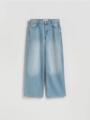 Jeansy baggy fit - turkusowy. Niebieskie jeansy damskie Reserved. Za 149.99 zł.