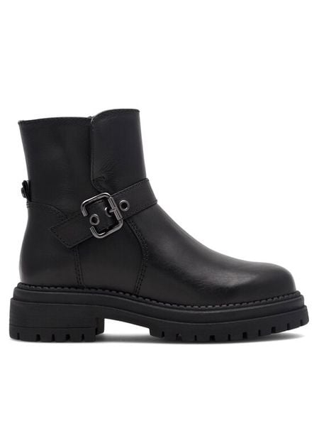 Lasocki Botki RST-WHETHER-05 Czarny. Czarne botki damskie Lasocki, ze skóry, bez obcasa, na płaskiej podeszwie, bez zapięcia. Za 279.99 zł.