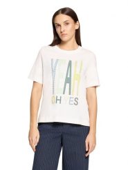 CARTOON Koszulka w kolorze białym rozmiar: 46. Białe bluzki damskie Cartoon, bez wzorów, z bawełny, bez kołnierzyka, bez ramiączek. Za 60.99 zł.