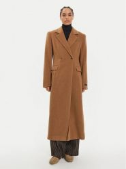 Herskind Płaszcz wełniany Ultra 5379816 Brązowy Regular Fit. Brązowe płaszcze damskie Herskind, na zimę, bez wzorów, z wełny, bez kaptura. Za 2,799.00 zł.