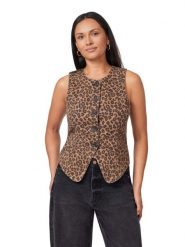 Scotch & Soda Kamizelka w kolorze karmelowo-czarnym rozmiar: M. Brązowe kamizelki damskie Scotch & Soda, m, bez wzorów, bez kaptura. Za 236.05 zł.