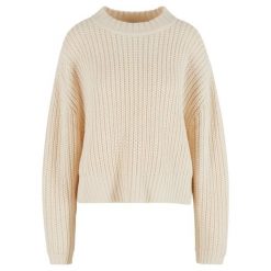 Damski sweter oversize Urban Classics Wide Basic. Białe swetry klasyczne damskie Urban Classics, na zimę, bez kołnierzyka. Za 191.00 zł.