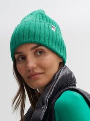 OPUS Czapka "Adela" w kolorze zielonym rozmiar: onesize. Zielone czapki damskie Opus, bez wzorów, ze skóry. Za 79.03 zł.