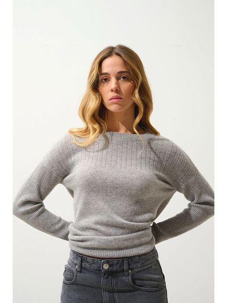 AUTHENTIC CASHMERE Kaszmirowy sweter "Daria" w kolorze szarym rozmiar: XL. Szare swetry klasyczne damskie AUTHENTIC CASHMERE, xl, z kaszmiru, bez kołnierzyka. Za 347.99 zł.