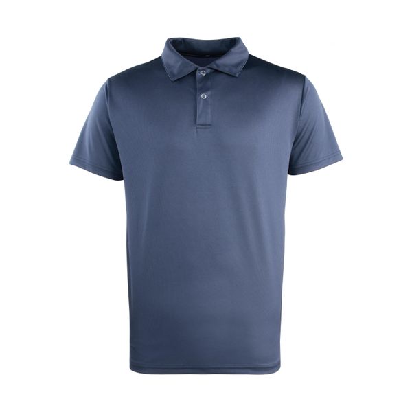 Koszulka polo Coolchecker z zatrzaskami Premier. Niebieskie koszulki damskie PREMIER, bez wzorów, bez kołnierzyka, bez ramiączek. Za 124.50 zł.