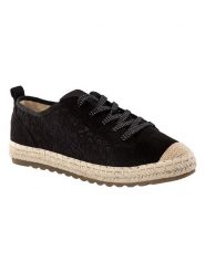 Foreverfolie Espadryle w kolorze czarnym rozmiar: 36. Czarne espadryle damskie Foreverfolie, bez wzorów, bez obcasa. Za 79.03 zł.