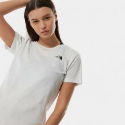 T-Shirt Simple Dome Rozmiar XS Bialy - 4T1A-FN4. Białe bluzki damskie The North Face, xs, bez wzorów, bez kołnierzyka. Za 113.00 zł.