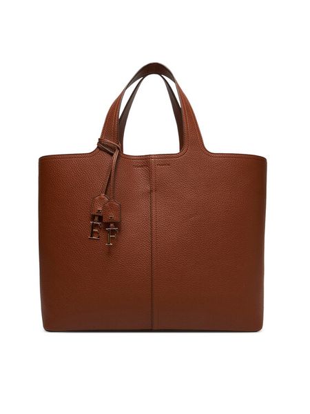 Elisabetta Franchi Torebka BS-57A-52E2 Brązowy. Brązowe shopper bag Elisabetta Franchi, ze skóry, bez dodatków. Za 1,149.00 zł.
