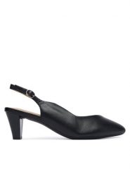 Caprice Czółenka 9-29603-44 Czarny. Czarne czółenka damskie Caprice, bez wzorów, ze skóry, bez obcasa. Za 237.99 zł.