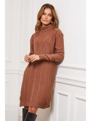 Joséfine Sukienka dzianinowa "Felicidad" w kolorze karmelowym rozmiar: S. Brązowe sukienki damskie Joséfine, bez wzorów, z dzianiny, bez ramiączek. Za 195.99 zł.