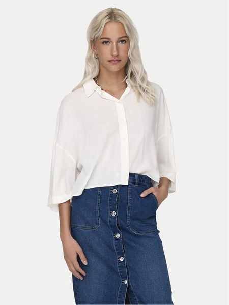 ONLY Koszula Lastrid 15307870 Biały Regular Fit. Białe koszule damskie Only, xs, bez wzorów, z wiskozy, bez kołnierzyka, bez ramiączek. Za 59.99 zł.
