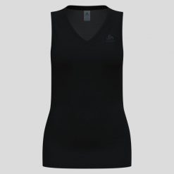 Koszulka sportowa damska Odlo BL TOP v-neck singlet ACTIVE F-DRY LIGHT. Białe koszulki sportowe damskie ODLO, s, bez wzorów, bez ramiączek, trekkingowe. Za 136.67 zł.