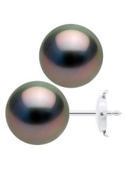 ATELIERS SAINT GERMAIN Złote kolczyki-wkrętki z perłami Tahiti rozmiar: onesize. Szare kolczyki damskie ATELIERS SAINT GERMAIN, z perłą, złote. Za 869.99 zł.