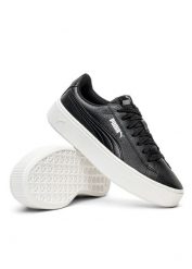 Buty sneakersy damskie Puma Vikky Stacked L Czarne. Czarne obuwie sportowe damskie Puma, bez zapięcia, trekkingowe, Puma Vikky. Za 201.99 zł.